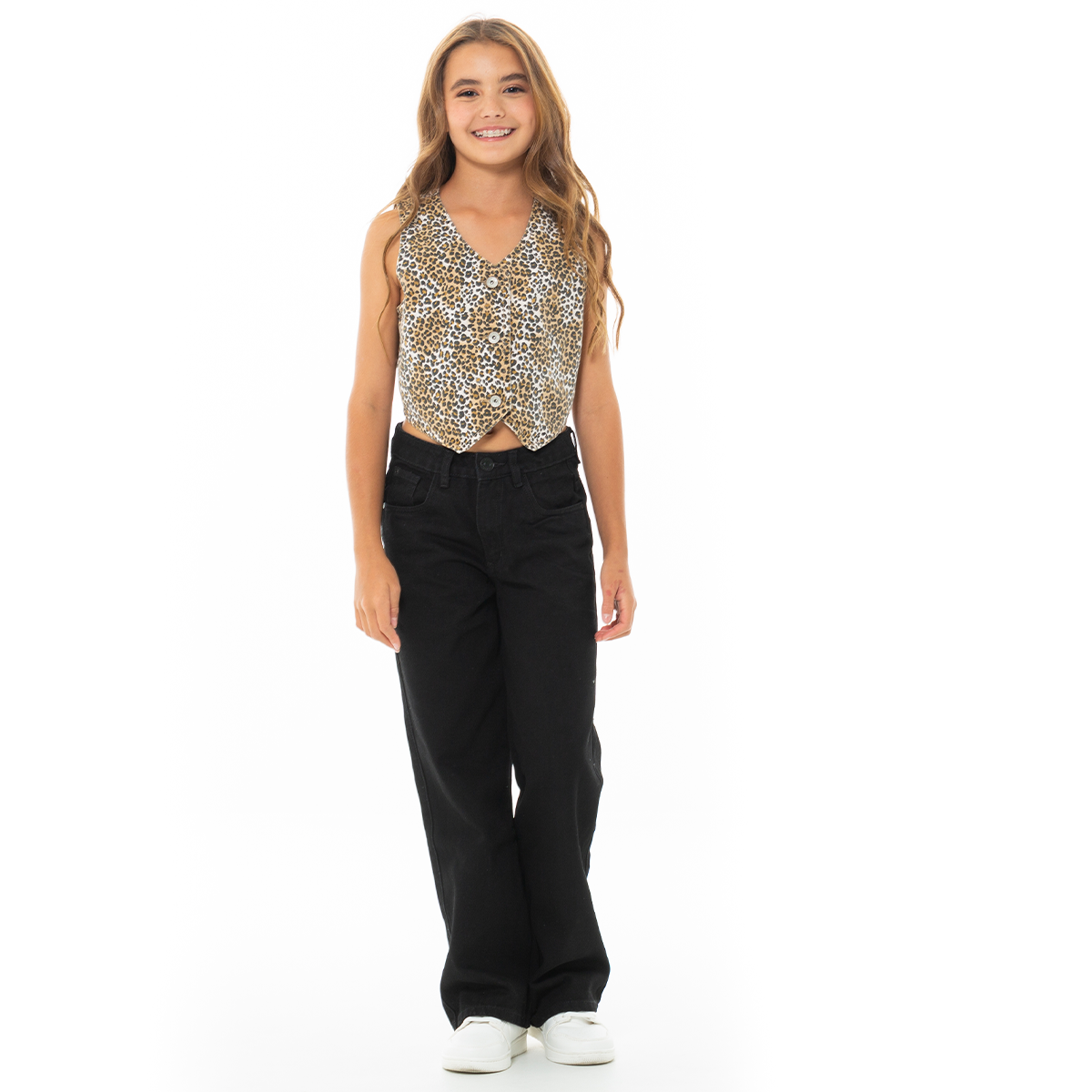 thumbnail image 2 of Basic Bootcut Jeans For Girls High Rise Straight Jean - Teen 2 of 12